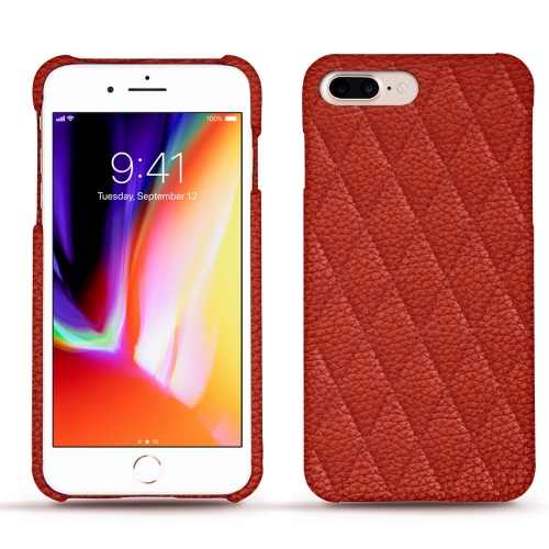 Capa em pele Apple iPhone 8 PlusPapaye - Couture ( Pantone #b54317 ) 