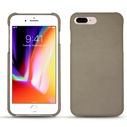 Lederschutzhülle Apple iPhone 8 PlusDarboun sabla ( Pantone #BCB1A1 )