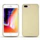 Apple iPhone 8 Plus leather cover - Beige PU
