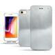 Apple iPhone 8 leather case - Platinium ( Pantone 877C ) 