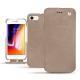 Housse cuir Apple iPhone 8 - Taupe vintage ( Pantone 7530C ) 