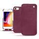 가죽 커버 Apple iPhone 8 - Prune vintage ( Pantone 512C ) 
