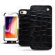 Custodia in pelle Apple iPhone 8 - Crocodile nero