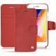 Apple iPhone 8 leather case - Cerise vintage ( Pantone 185C ) 