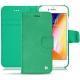 Housse cuir Apple iPhone 8 - Menthe vintage ( Pantone 562C ) 