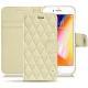 Housse cuir Apple iPhone 8 - Ivoire - Couture ( Sleek P C12 - White ) 