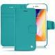 Housse cuir Apple iPhone 8 - Bleu fluo
