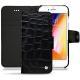 Housse cuir Apple iPhone 8 - Crocodile nero