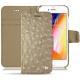 Housse cuir Apple iPhone 8 - Autruche desert