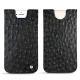 Pochette cuir Apple iPhone 8 - Autruche nero
