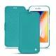 Apple iPhone 8 leather case - Bleu fluo