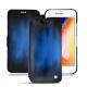 Apple iPhone 8 leather case - Bleu Patine