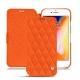 Housse cuir Apple iPhone 8 - Orange fluo - Couture