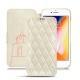レザーケース Apple iPhone 8 - Blanc escumo - Couture