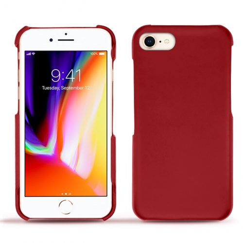 Funda de piel Apple iPhone 8Rouge ( Nappa - Pantone #d50032 ) 