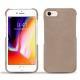 レザーケース Apple iPhone 8 - Taupe vintage ( Pantone 7530C ) 