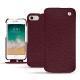 Housse cuir Apple iPhone 7 - Lie de vin ( Pantone 5115C ) 