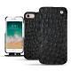 Apple iPhone 7 leather case - Autruche nero