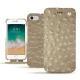 Apple iPhone 7 leather case - Autruche desert