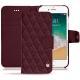 Funda de piel Apple iPhone 7 - Lie de vin - Couture ( Pantone 5115C ) 