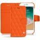 Custodia in pelle Apple iPhone 7 - Orange fluo - Couture