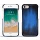 Apple iPhone 7 leather cover - Bleu Patine