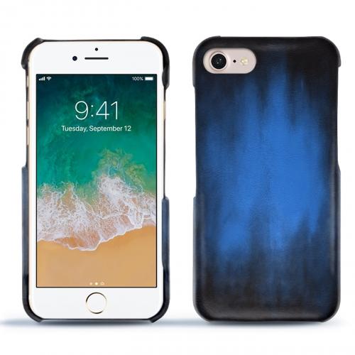 Protections cuir (housse, étui, coque) pour Apple IPhone 7 par NoreveBleu Patine