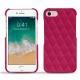 Coque cuir Apple iPhone 7 - Rose fluo - Couture