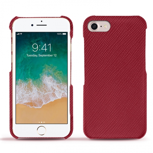 Capa em pele Apple iPhone 7Rouge passion ( Pantone #a6192e ) 