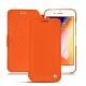 Apple iPhone 8 Plus leather case - Orange fluo