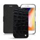 Housse cuir Apple iPhone 8 Plus - Crocodile nero
