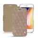 Capa em pele Apple iPhone 8 Plus - Taupe vintage - Couture