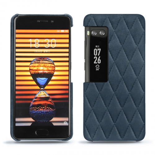 Custodia in pelle Meizu Pro 7Jean vintage - Couture ( Pantone #2f414f  ) 