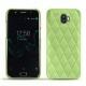 Funda de piel Wiko Wim - Vert olive - Couture ( Nappa - Pantone 578U ) 