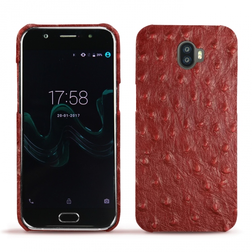 Etuis, Housses et coques Haute-Couture en cuir pour Wiko WimAutruche ciliegia ( Pantone #a4343a ) 