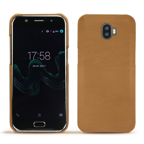 Etuis, Housses et coques Haute-Couture en cuir pour Wiko WimCastan esparciate ( Pantone #824F2A )