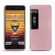 Coque cuir Meizu Pro 7 Plus - Rose ( Nappa - Pantone 2365C ) 
