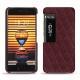 Meizu Pro 7 Plus leather cover - Lie de vin - Couture ( Pantone 5115C ) 