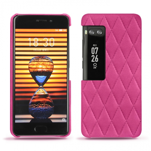 Meizu Pro 7 Plus - Habillez votre appareil mobile avec des housses, étuis, coques de luxe en cuir Rose BB - Couture ( Pantone #DB599F )