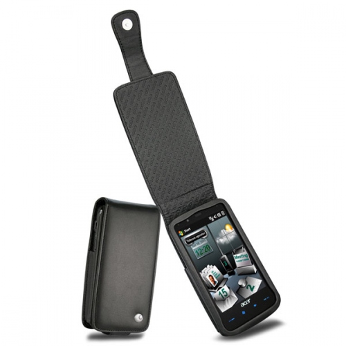 Acer Tempo F900  leather case - Noir ( Nappa - Black ) 