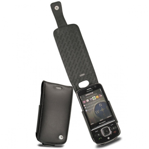 Nokia 6710 Navigator  leather case - Noir ( Nappa - Black ) 