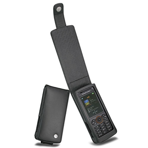 Capa em pele Sony Ericsson W902  - Noir ( Nappa - Black ) 