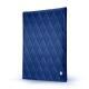 Case for an A5 size note pad - Griffe 1 - Bleu océan - Couture ( Nappa - Pantone 293C ) 