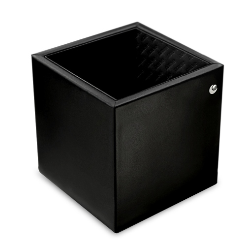 Pot à stylos en cuir - carré