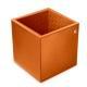 Pot à stylos en cuir - carré - Orange ( Nappa - Pantone 1495U ) 