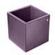 Leather pen pot - square - Lilas ( Nappa - Pantone 2645U ) 