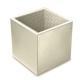 Leather pen pot - square - Blanc (  Nappa - White ) 