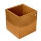 Leather pen pot - square - Or Maïa ( Pantone 871C ) 