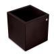 Stiftbecher aus Leder - Quadratisch - Marron envoûtant
