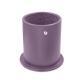 Leather pen pot - round - Lilas ( Nappa - Pantone 2645U ) 